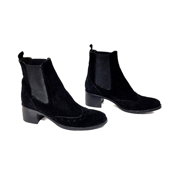 Sesto Meucci Shoes - 🌹Sesto Meucci Black Suede Wingtip Boots🌹